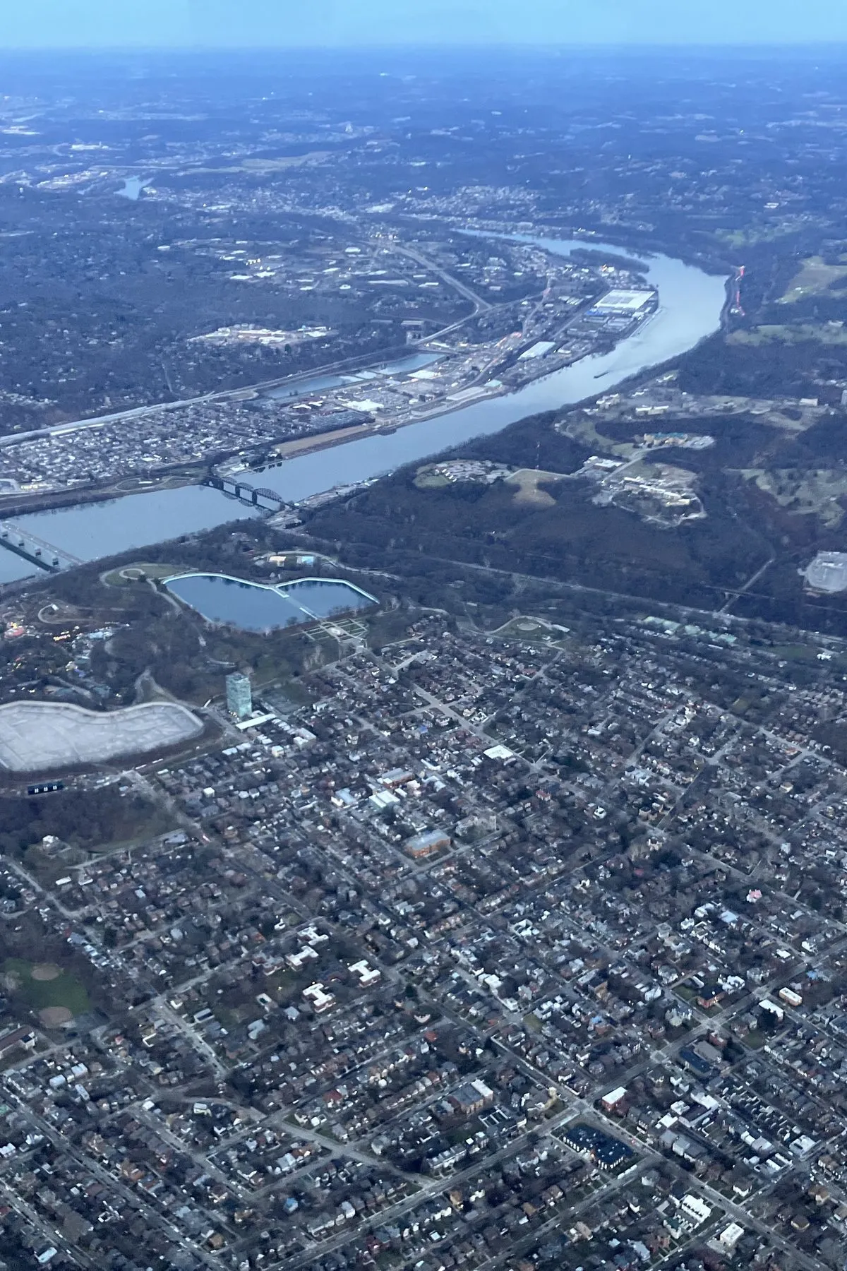 Vista aérea de la zona donde está el salón